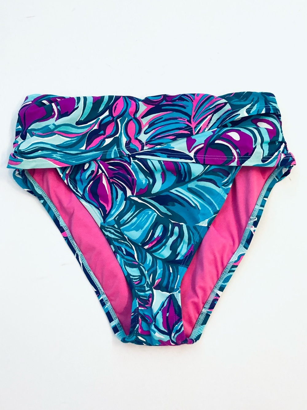 LILLY PULITZER Meechi Bikini Top, High-Waisted Lagoon Sarong Hipster Bottom Sz 4 - Picture 6 of 16